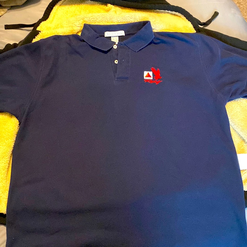 Mens XL vintage CITGO Racing Izod Club Polo Shirt